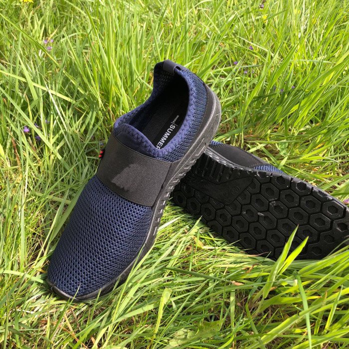 Чоловічі кросівки із сітки 45 розмір. Літні кросівки сітка, взуття для бігу. Модель 44252. Колір: синій