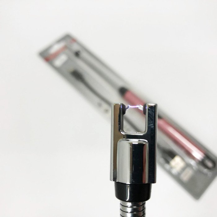 Запальничка електрична BBQ Lighter імпульсна плазмова вітрозахисна USB рожева запальничка