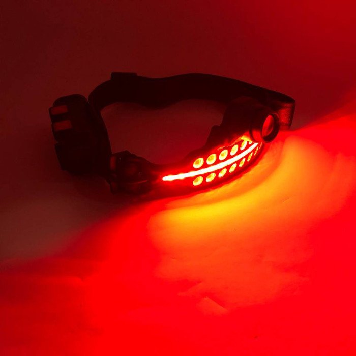 Ліхтар налобний BL-W690-LTS+SMD white+red сенсорний (з датчиком руху), світлодіодний налобний ліхтарик