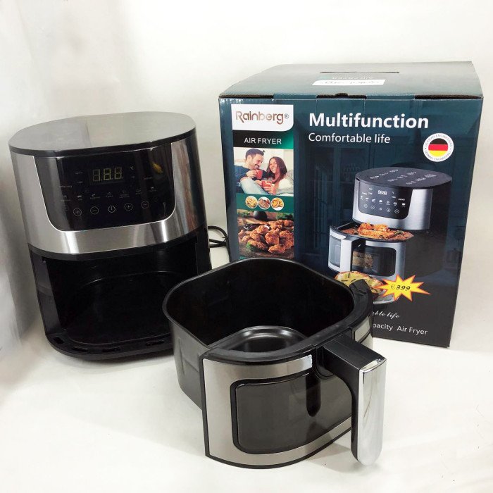 Аерогриль Rainberg RB-2268 4200 Вт аерофритюрниця безолійна без олії з регулюванням температури 8 л