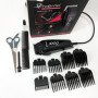 Машинка для стрижки провідна з насадками для волосся та бороди Gemei GM-1016 Pro + Ножиці та Гребінець