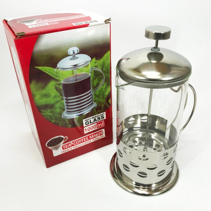 Заварник френч-прес Unique UN-1154 1 л, Гарний заварник, Заварочник для кухні, Френчпрес