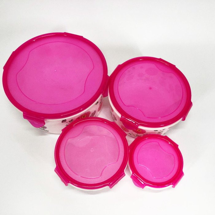 Набір пластикових судків UNIQUE UN-1512. Колір: рожевий
