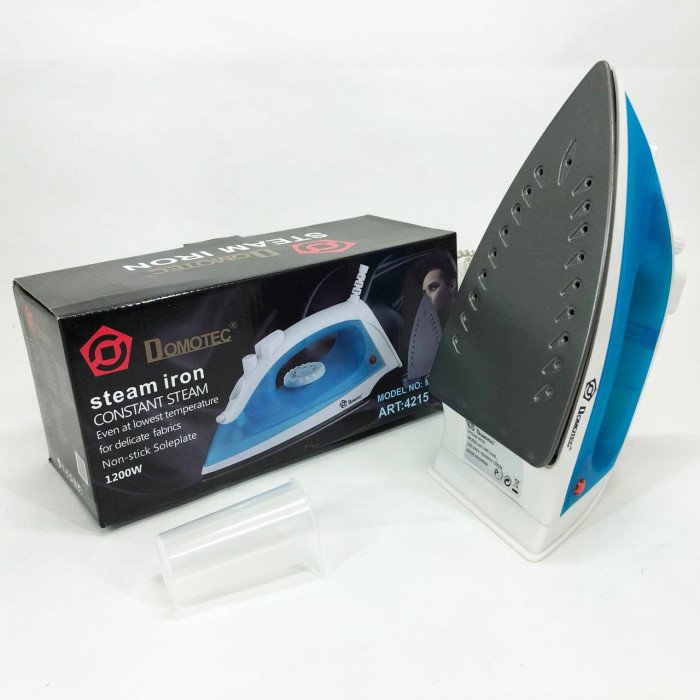 Парова праска з тефлоновим покриттям DOMOTEC MS-2208 1200 Вт, Праски з парою. Колір: блакитний