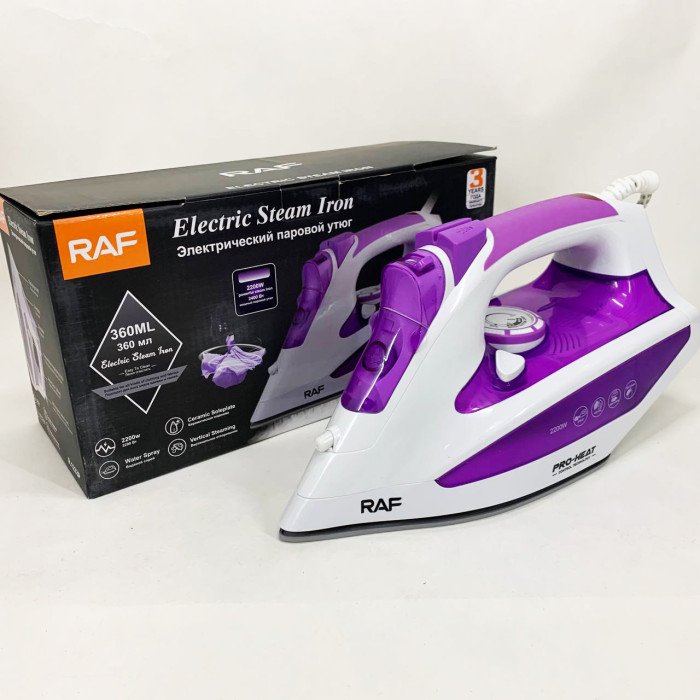 Праска з керамічною підошвою RAF R.1233 потужність 2200Вт 320 мл purple