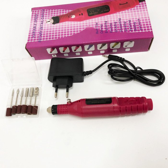 Ручний фрезер для нігтів SmartUs CBM-033 для манікюру та педикюру в домашніх умовах. Колір: бордовий