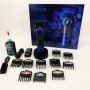 Професійна машинка для стрижки волосся VGR V-001 BLUE з дисплеєм 9000 об/хв та 10 насадками 1,5-24 мм