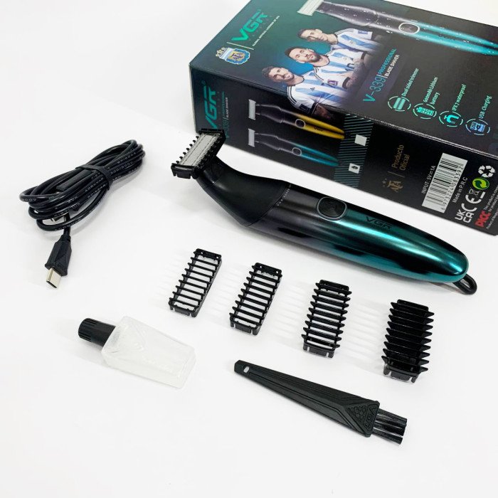 Бритва-триммер для стрижки бороди та вусів VGR V-339 GREEN