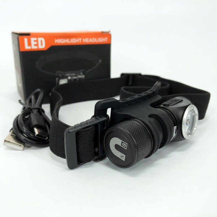 Тактичний ліхтарик налобний PLD-6603-P8, Налобний ліхтарик з зарядкою usb, Налобний ліхтар з лінзою