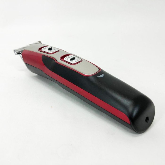 Машинка для стрижки 10в1 GEMEI GM-592, машина для окантування, підстригальна машинка. Колір: червоний