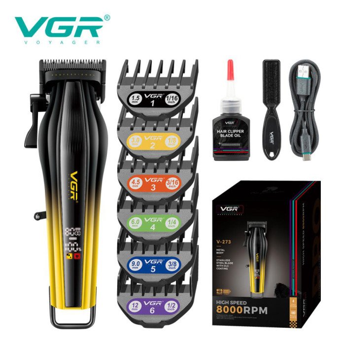 Акумуляторна машинка для стрижки VGR V-273 GOLD