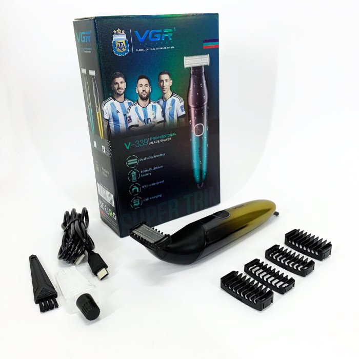 Бритва-триммер для стрижки бороди та вусів VGR V-339 GOLD