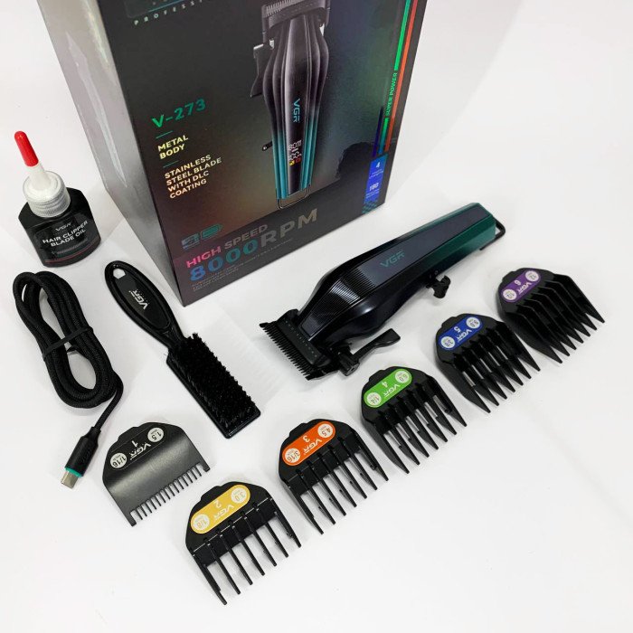 Акумуляторна машинка для стрижки VGR V-273 GREEN