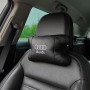 Набір автодушки 2шт на підголовник Audi / Ауді з натуральної шкіри чорна / Підголовник в машину