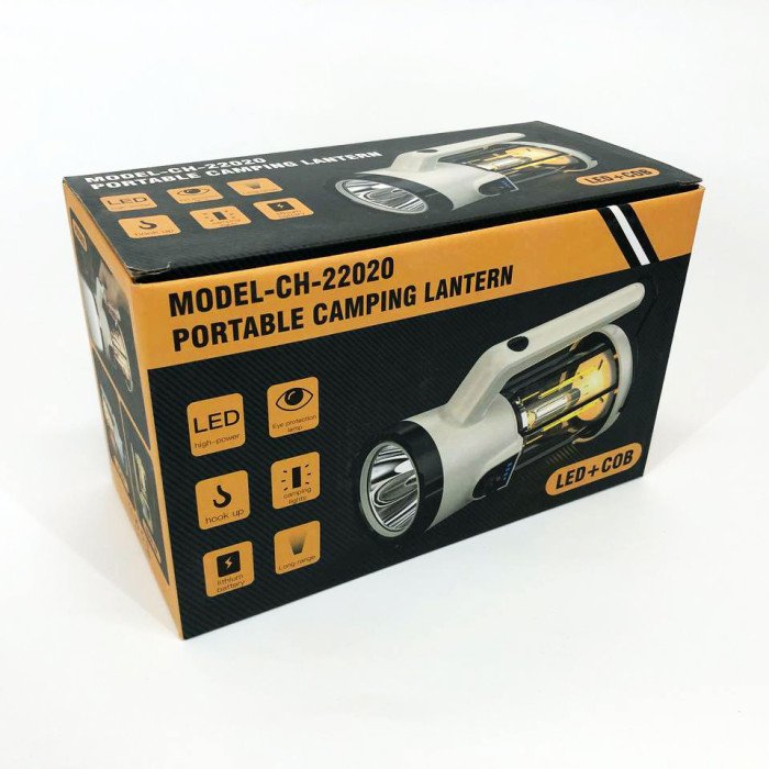 Кемпінговий ручний ліхтар CH-22020 (LM+COB)+Power bank+Type-C+2 режими (плавне регулювання)