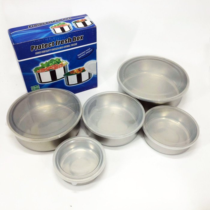 Набір харчових контейнерів Unique UN-1515 5 шт із нержавіючої сталі