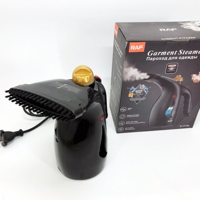 Ручний вертикальний відпарювач RAF R.1313B для одягу з мірною чашею для води на 1000 Вт