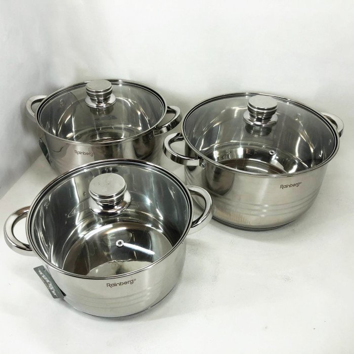 Набір каструль Rainberg RB-605 капсульне 9-ти шарове дно
