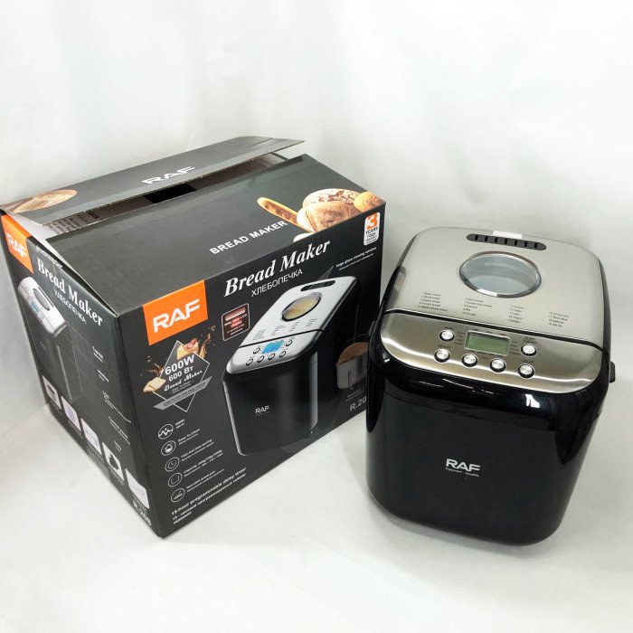 Хлібопічка RAF R.208, 600 Вт, до 1000 г, з функцією безглютенової випічки