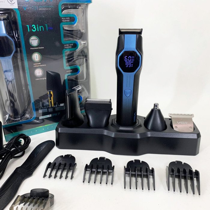 Набір для стрижки VGR V-173 BLUE 13 в 1
