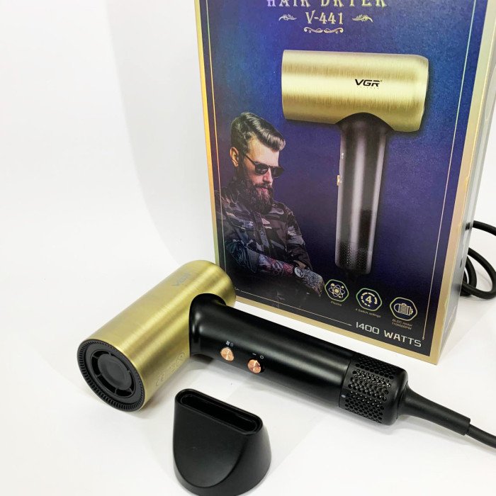 Фен професійний VGR V-441 з 3 рівнями обдування та 4 рівнями температури