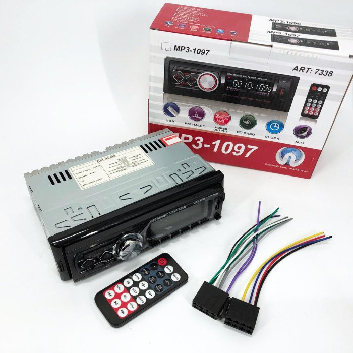Автомагнітола MP3-1097 BT ISO зі знімною панеллю, Автомагнітола магнітола в авто з Usb сенсорна