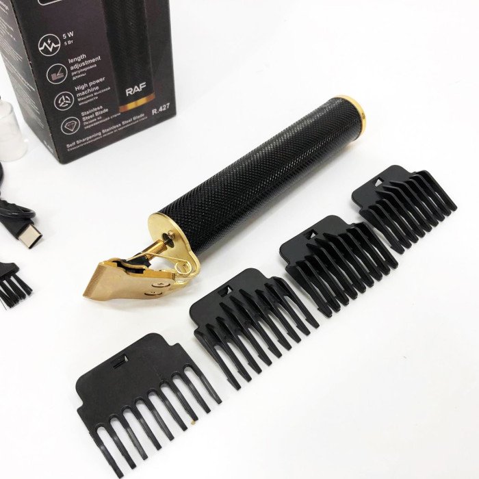 Тример акумуляторний для стрижки волосся RAF R.427 для бороди вусів машинка для стрижки 5 Вт