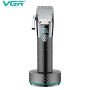 Професійна бездротова машинка для стрижки VGR V-682 тример для волосся, бороди та вусів на підставці