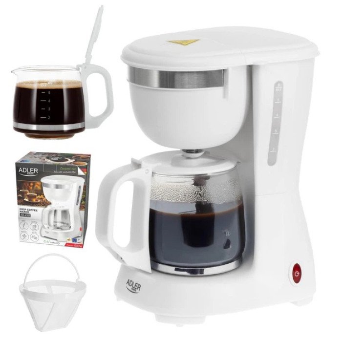 Кофеварка крапельна Adler AD 4383 white 1.5Л 900 Вт