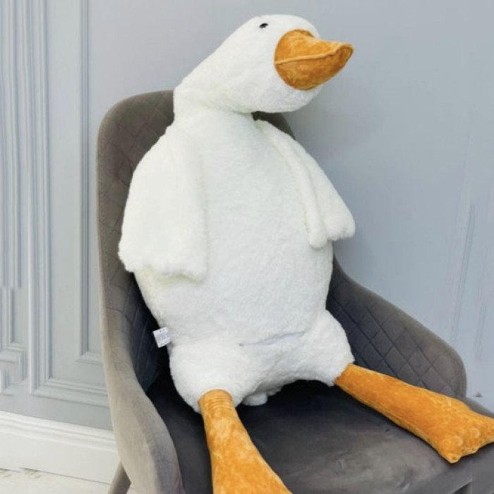 Велика м'яка плюшева іграшка Гусь 130 см, іграшка подушка Гусь-обіймусь