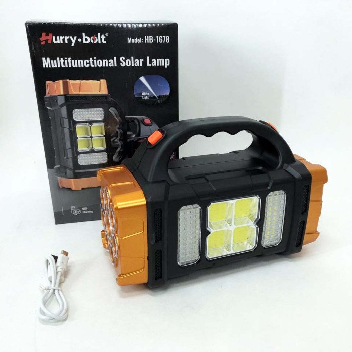 Ліхтар кемпінговий з сонячною панеллю та повербанком HB-1678-2х8LED-6COB, ліхтар кемпінговий світлодіодний
