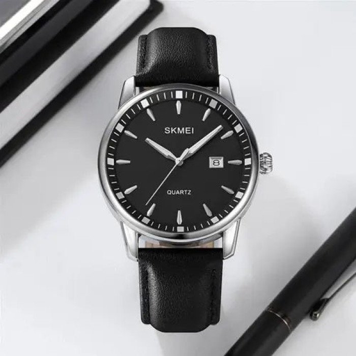 Годинник наручний чоловічий SKMEI 2121SI, чоловічий годинник стильний годинник на руку, Модний чоловічий годинник круглий