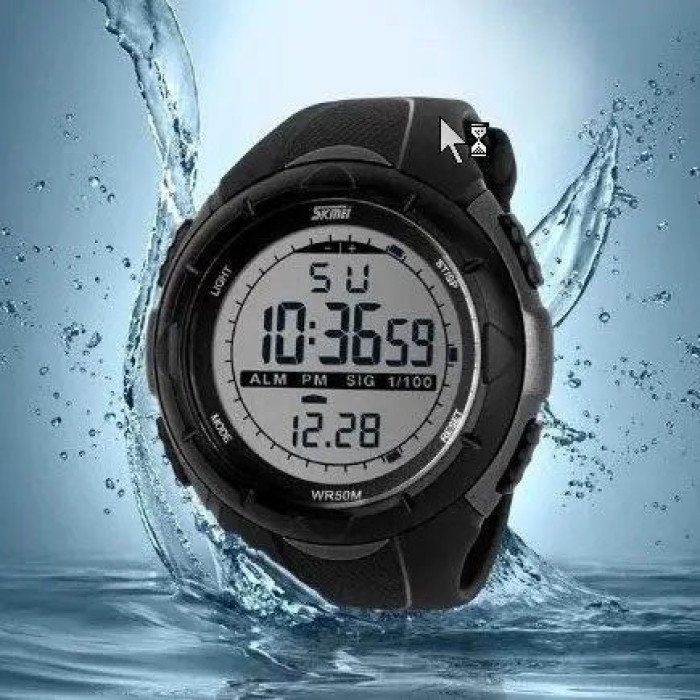 Чоловічий годинник SKMEI 1025BK ARMY BLACK, годинник тактичний протиударний. Колір: чорний