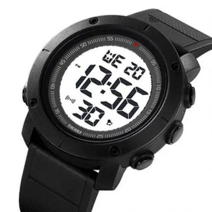 Годинник наручний чоловічий SKMEI 2122BKWT BLACK-WHITE, чоловічий тактичний годинник. Колір: чорний