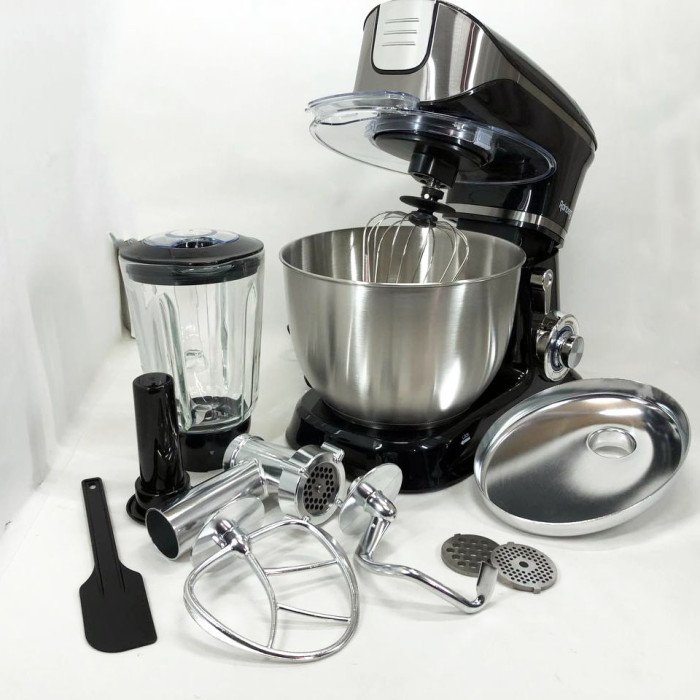 Багатофункціональний кухонний комбайн Rainberg RB-8080 Тістоміс, М'ясорубка, Блендер, Потужний блендер