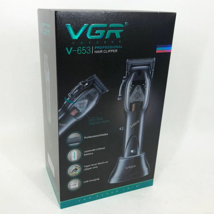 Машинка для стрижки волосся VGR Hair Clipper V-653 Voyager, бездротова електробритва, для дому