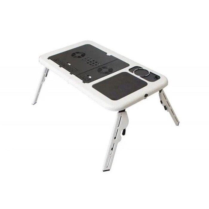 Складаний столик для ноутбука LD-09 E-Table, столик з охолодженням 2 USB кулера, Стіл підставка з вентиляцією