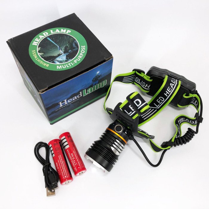 Ліхтар налобний PLD-A12-TG 2x18650, Ліхтарик налобний потужний, Налобний прожектор, Ліхтар для риболовлі