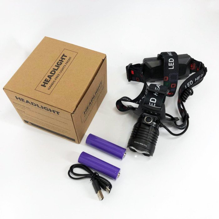 Ліхтарик налобний PLD-8055-2PM10-2TG, Налобний ліхтар з лінзою, Портативний світлодіодний налобний ліхтар