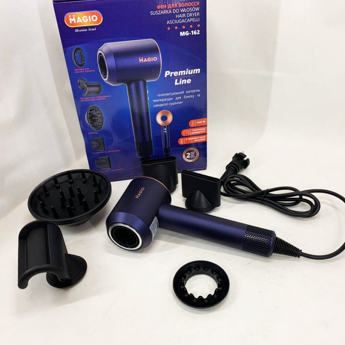 Фен для волосся MAGIO MG-162 5 насадок 1500 Вт