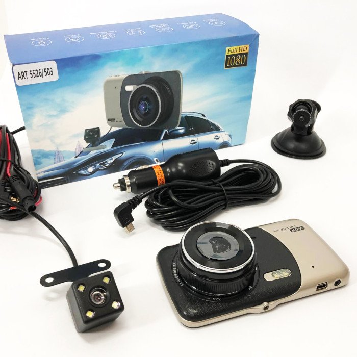 Відеореєстратор автомобільний MHZ DVR CT503 1080P з двома камерами, Реєстратор з камерою на машину