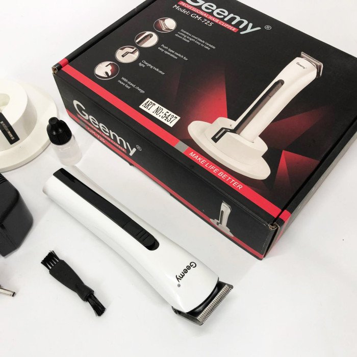 Бездротова машинка для стрижки волосся GEMEI GM-725, Професійна бритва-машинка для стрижки волосся