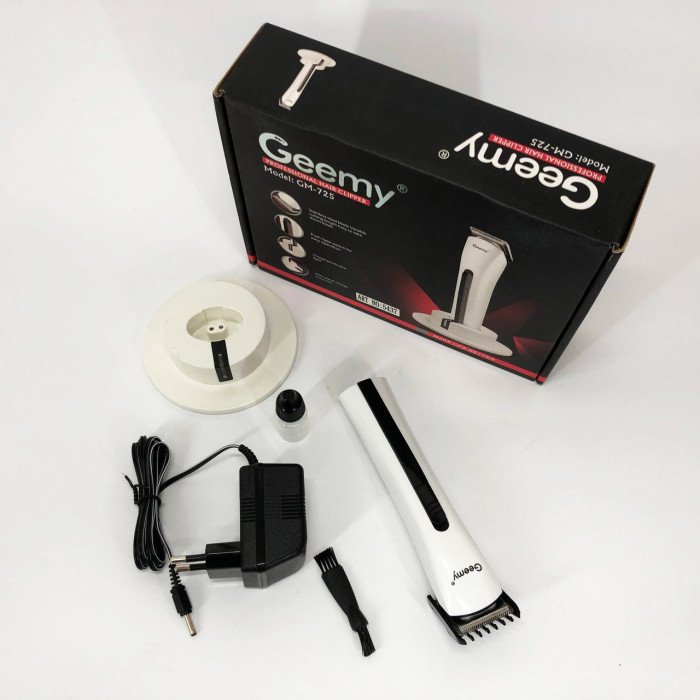 Бездротова машинка для стрижки волосся GEMEI GM-725, Професійна бритва-машинка для стрижки волосся