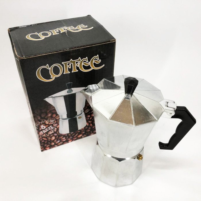 Кавоварка гейзерна з нержавіючої сталі UNIQUE UN-1912 270 мл, Гейзерна кавоварка 3 чашки