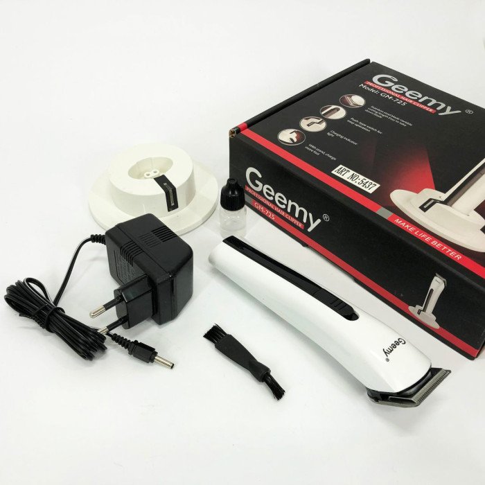 Бездротова машинка для стрижки волосся GEMEI GM-725, Професійна бритва-машинка для стрижки волосся