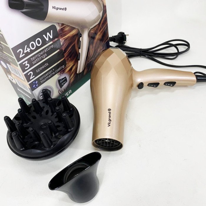Фен VILGRAND VHD 2424TI. Цвет: бежевий