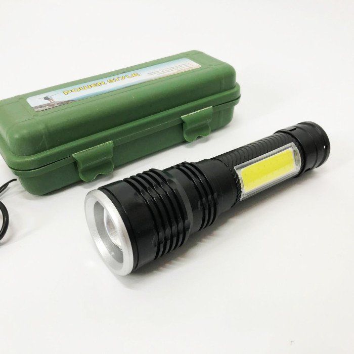 Ліхтарик кишеньковий світлодіодний Police BL-T630S-XPE+COB, Суперпотужний пошуковий ручний ліхтар