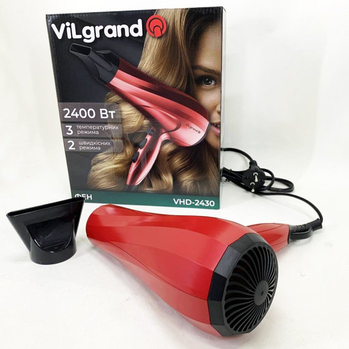 Фен Vilgrand VHD-2430 Колір: червоний