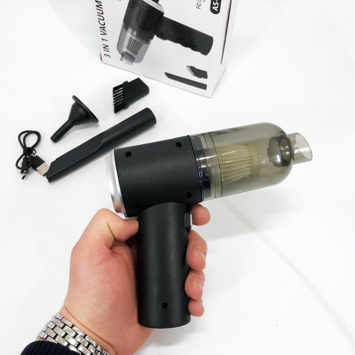 Ручний міні акумуляторний пилосос для машини / будинку з насадками AS-228