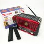 Радіоприймач акумуляторний Golon RX-456 із сонячною панеллю, Радіо приймач. Колір: червоний